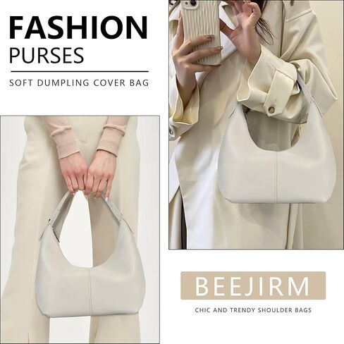 Crescent Shoulder Bag for Women - Black Small Handbag With Only Two 'Purses' Detached in Kuwait