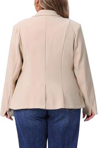 Agnes Orinda Blazers for Women Plus Size Business Casual Long Sleeve Lapel Pockets Open Front Suit Jackets Work Blazer 2025 in Saudi Arabia
