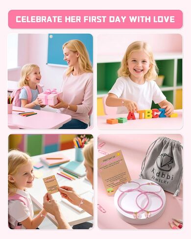 العودة إلى سوار Mommy ومدرسة ، اليوم الأول من هدايا سوار الفراشة الوردي في مرحلة ما قبل المدرسة/رياض الأطفال in Kuwait