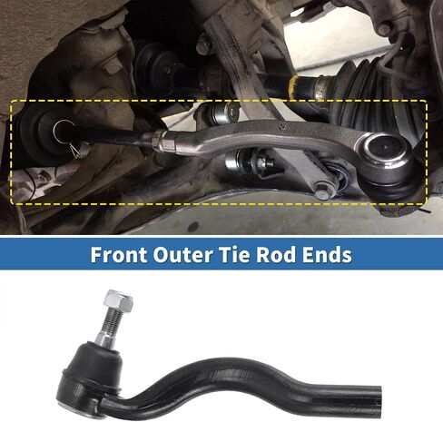 X AUTOHAUX 2pcs Front Outer Tie Rod Ends Kit Suspension Steering Tie Rod End for Jeep Grand Cherokee 2011-2015 for Dodge Durango 2011-2015 Drag Link No.ES800972/ES800973 in Saudi Arabia