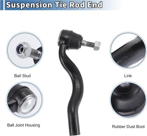 X AUTOHAUX 2pcs Front Outer Tie Rod Ends Kit Suspension Steering Tie Rod End for Jeep Grand Cherokee 2011-2015 for Dodge Durango 2011-2015 Drag Link No.ES800972/ES800973 in Saudi Arabia