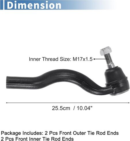 X AUTOHAUX 2pcs Front Outer Tie Rod Ends Kit Suspension Steering Tie Rod End for Jeep Grand Cherokee 2011-2015 for Dodge Durango 2011-2015 Drag Link No.ES800972/ES800973 in Saudi Arabia