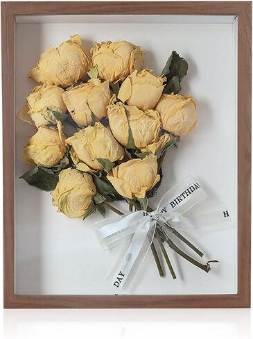 FuninCrea 8 x 10 Inch Shadow Box Frame, Wooden Shadow Boxes Display Cases Large 3D Box Frame for Tabletop Wall Hanging, Deep Shadow Box Memory Frame for DIY Crafts Photos Dry Flowers (White) in Kuwait