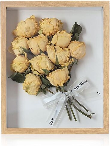FuninCrea 8 x 10 Inch Shadow Box Frame, Wooden Shadow Boxes Display Cases Large 3D Box Frame for Tabletop Wall Hanging, Deep Shadow Box Memory Frame for DIY Crafts Photos Dry Flowers (White) in Kuwait