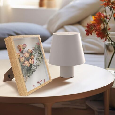 FuninCrea 8 x 10 Inch Shadow Box Frame, Wooden Shadow Boxes Display Cases Large 3D Box Frame for Tabletop Wall Hanging, Deep Shadow Box Memory Frame for DIY Crafts Photos Dry Flowers (White) in Kuwait