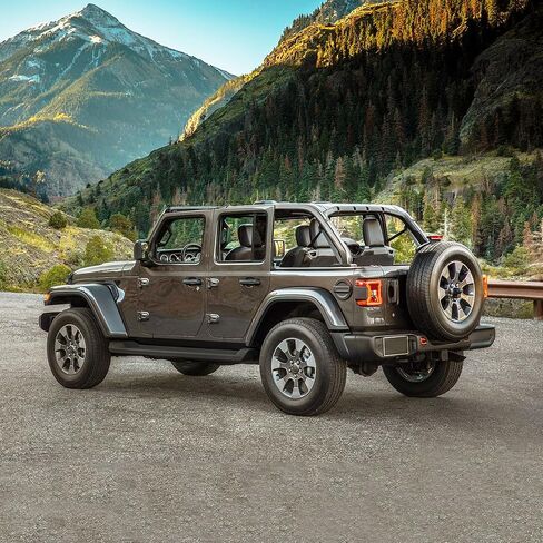 7.2 '' لوحات الجري خطوات جانبية متوافقة مع Jeep Wrangler JL Crew Cab 2018-2024 لوحة تشغيل لجيب Wrangler 4 Door Black Rails Nerf Bars in Kuwait