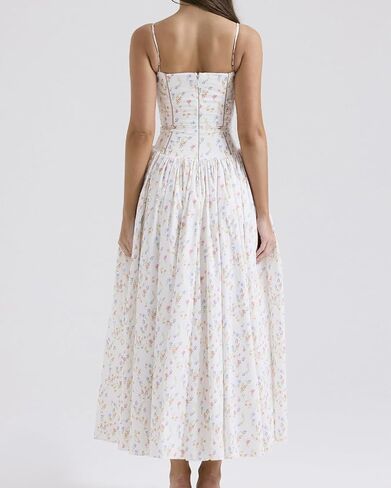 houstil Women's Strap Casual Wedding Guest Summer Dress Maxi Corset Holiday Party Beach Cocktail Evening Dresses in Kuwait