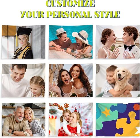 Custom Tapestry, Custom Wall Tapestry for Bedroom Personalized Backdrop Upload Images Customize for Home & Living Room Decor Bedroom Wall Art (59INCH*59INCH) in Saudi Arabia