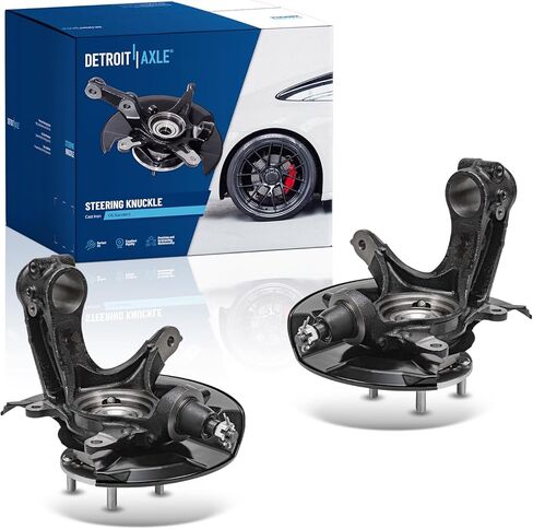 Detroit Axle - Front 2pc Steering Knuckles for 13-16 Honda Accord, 2 Steering Knuckles & Wheel Bearing Hubs 2013 2014 2015 2016 Replacement in Saudi Arabia