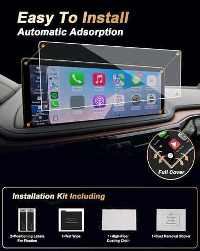 Screen Protector 2 Pcs Compatible with 2021-2024 Volvo XC40/XC60/XC90,8.7-Inch Navigation + Air Conditioner Screen Protector for 2019-2024 V60/S60/S90 Accessories 9H Hardness Tempered Glass in Kuwait
