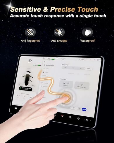 Screen Protector 2 Pcs Compatible with 2021-2024 Volvo XC40/XC60/XC90,8.7-Inch Navigation + Air Conditioner Screen Protector for 2019-2024 V60/S60/S90 Accessories 9H Hardness Tempered Glass in Kuwait