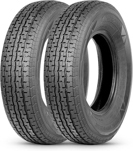 HALBERD Set of 2 Premium Trailer Tires ST205/75R15 8PR Load Range D Heavy Duty 205 75 15 Radial Trailer Tires Improve Traction in all-road conditions in Kuwait