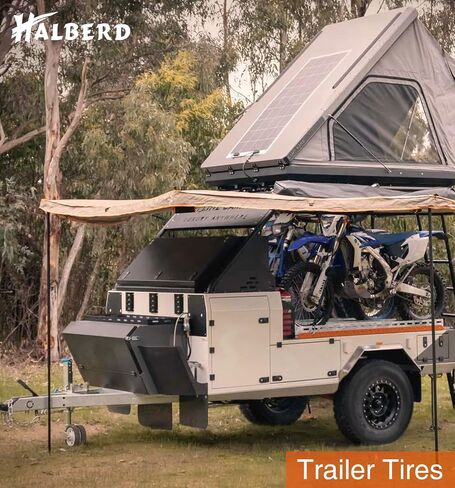 HALBERD Set of 2 Premium Trailer Tires ST205/75R15 8PR Load Range D Heavy Duty 205 75 15 Radial Trailer Tires Improve Traction in all-road conditions in Kuwait