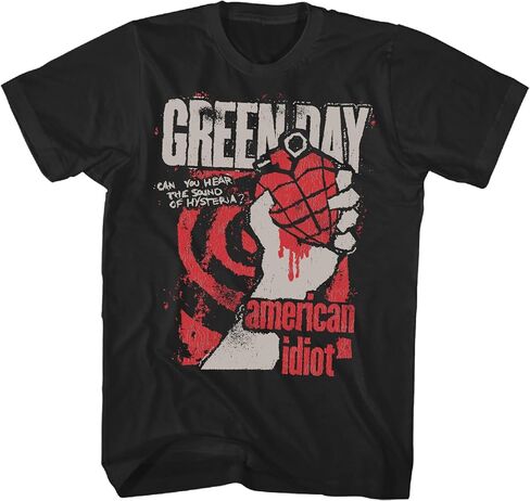 Green Day Men's American Idiot Hysteria T-Shirt Black | Officially Licensed Merchandise in Kuwait