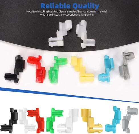 Glarks 80pcs 4 أزواج مقبض الباب الخلفي قضيب القفل مقطع التجنيب ، 5/32 مقاطع قفل الباب حجم القضيب ، مقطع دفع المزلاج محرك السيارة ، مقاطع زبان قفل الباب الخلفي لصالح الشاحنات GM Chevy GMC in Saudi Arabia