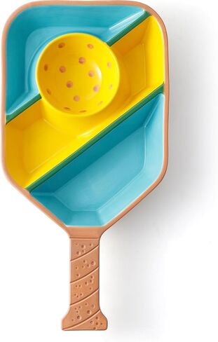 Pickleball Paddle Snack Tray - Cool Pickleball Serving Tray for Snacks - Paddle-Shaped Serving Tray with Compartments - Unique Divided Snack Tray for Pickleball Fans - Ceramic Kitchen Snack Holder in Saudi Arabia