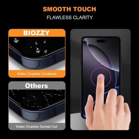 3 Pack for iPhone 16 Pro Privacy Screen Protector 6.3 inch Anti-Spy Tempered Glass Film Accessories Easy Installation in Saudi Arabia