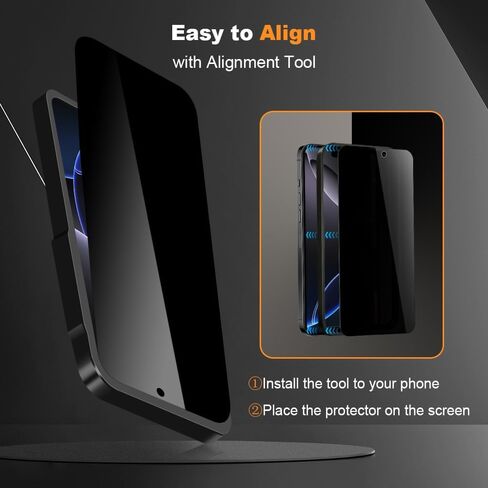 3 Pack for iPhone 16 Pro Privacy Screen Protector 6.3 inch Anti-Spy Tempered Glass Film Accessories Easy Installation in Saudi Arabia