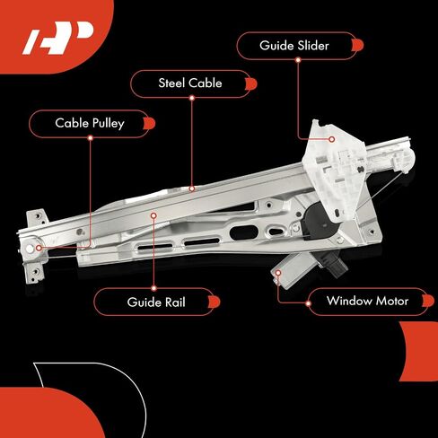 A-Premium Electric Power Window Regulator with Motor Compatible with Acura MDX 2007-2013 Sport Utility, Front Right Passenger Side in Saudi Arabia