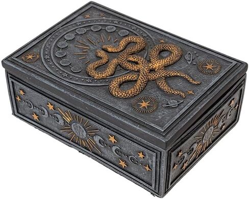 مربع التارو الأفعى في Pacific Giftware ، صندوق تخزين Snake Wicca ، صندوق تذكار للمجوهرات أو أي حيازة جائزة أخرى ، in Saudi Arabia