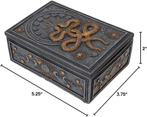 مربع التارو الأفعى في Pacific Giftware ، صندوق تخزين Snake Wicca ، صندوق تذكار للمجوهرات أو أي حيازة جائزة أخرى ، in Saudi Arabia
