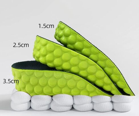 2 Pairs Orthopedic High Pads 2.0, Height Increase Insoles for Men and Women, Arch Support Insoles, Soft Arch Support Insoles for Flat Feet (Black, 1.37in) in Saudi Arabia