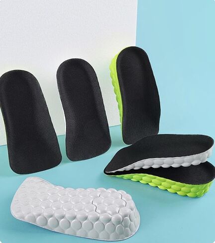 2 Pairs Orthopedic High Pads 2.0, Height Increase Insoles for Men and Women, Arch Support Insoles, Soft Arch Support Insoles for Flat Feet (Black, 1.37in) in Saudi Arabia