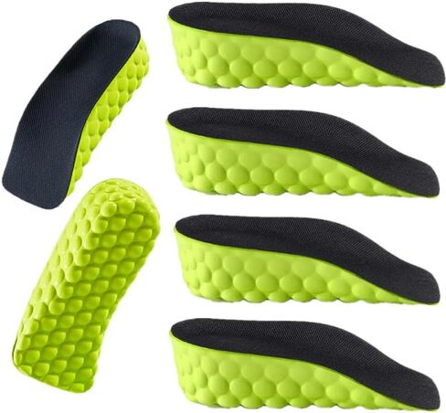 2 Pairs Orthopedic High Pads 2.0, Height Increase Insoles for Men and Women, Arch Support Insoles, Soft Arch Support Insoles for Flat Feet (Black, 1.37in) in Saudi Arabia
