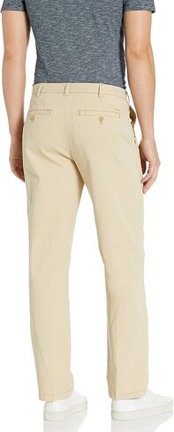 IZOD Men's Saltwater Stretch Flat Front Straight Fit Chino, Pale Khaki, 38W x 32L in Saudi Arabia
