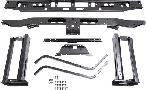 KUAFU Radiator Core Support Compatible with 2007-2009 Chevrolet Silverado GMC Sierra 1500 Replacement for GM1225252 20840497 Steel Black Radiator Support Assembly in Saudi Arabia