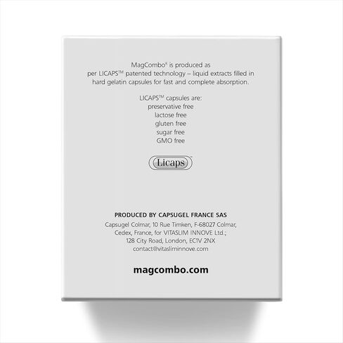 MagCombo - Concentrated Pure Magnesium, Special Oil Formula with Maximum Absorption for Leg Cramps, Tensed Muscles, Sleep, enriched with Vitamins В2, В6, В12 and С, only 1 Capsule Daily. (Pack of 1) in Saudi Arabia