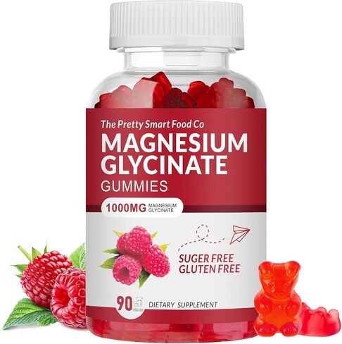 غليسينات المغنيسيوم غليسينات 1000mg - 90 ct | مكملات البوتاسيوم المغنيسيوم للاسترخاء ، وتخفيف الإجهاد ، مع فيتامين D ، B6 ، CoQ10 لدعم المزاج والكهف - البرتقاليين in Kuwait