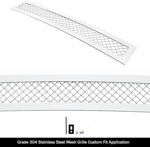 APS Premium Stainless Steel Chrome Mesh Grille Grill Insert Compatible with Chevy Silverado 2500 3500 2020 2021 2022 2023 Lower Bumper N19-S41057C in Saudi Arabia