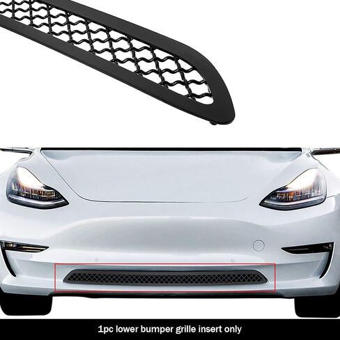APS Premium Steel Detival Stail Mesh Grille Grille Insert متوافق مع Tesla Model 3 17 18 19 20 21 22 23 24 25 Lower N19-K43257T in Saudi Arabia