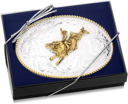Montana Silversmiths Rosebud Legacy Galloping Horse Rope Trim Oval Western Belt Buckle in Saudi Arabia