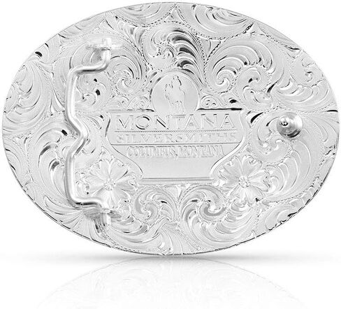 Montana Silversmiths Rosebud Legacy Galloping Horse Rope Trim Oval Western Belt Buckle in Saudi Arabia