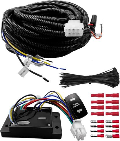 UTV ATV Turn Signal Light Blinker Kit with SPDT Rocker Switch Control and Integrated Flasher Relay Fit for SxS Polaris RZR Ranger Can-Am X3 Maverick Defender, Street-Legal in Saudi Arabia