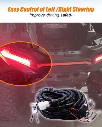 UTV ATV Turn Signal Light Blinker Kit with SPDT Rocker Switch Control and Integrated Flasher Relay Fit for SxS Polaris RZR Ranger Can-Am X3 Maverick Defender, Street-Legal in Saudi Arabia