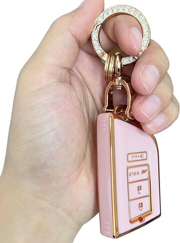 أنظمة الدخول بدون مفتاح لغطاء مفتاح Acura يناسب 2022 2023 2024 2025 Acura RDX MDX Remote Smart Key (Pink-Gold) in Kuwait