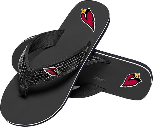 FOCO Womens NFL Team Logo Sequin Strap Sandals Flip Flops in Saudi Arabia