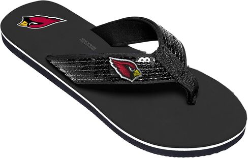 FOCO Womens NFL Team Logo Sequin Strap Sandals Flip Flops in Saudi Arabia