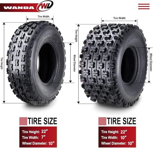 مجموعة Wanda 4 إطارات ATV 22x7-10 و 22x10-10 Yamaha Timberwolf 250 إطارات سباق Bealtracker in Saudi Arabia