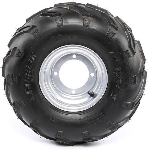 16x8-7 ATV Go-Kart Wheel with 4 Holes | 7-Inch Rim, 110mm Spacing | Pre-Mounted Tire & Rim Combo | Fits Kazuma, Taotao, Roketa, Coolster, UTV, Quad, Buggy 110cc-125cc Off-Road Vehicles (1) in Kuwait