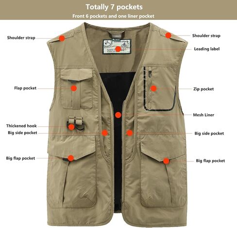 سترة الصيد رجال فائدة الصيف سفر سفاري سترات في الهواء الطلق خفيفة الوزن البضائع السترة in Kuwait