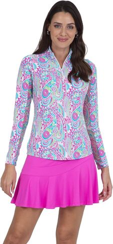 Ibkul Women's Gloria Paisley Print Golf Pullover in Kuwait