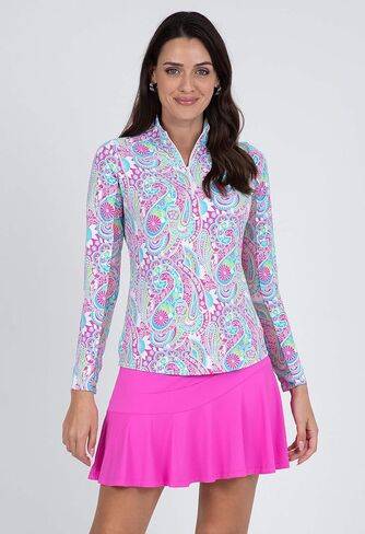Ibkul Women's Gloria Paisley Print Golf Pullover in Kuwait