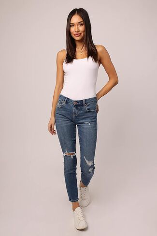 DEAR JOHN Joyrich Women's Jeans Skinny Leg Mid Rise in Saudi Arabia