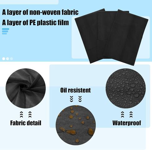 Kinlop 100 Pieces 31.5 x 71 Inch Disposable Bed Sheets Waterproof Massage Table Sheets Black Tattoo Drape Sheets Fabric Non-Woven Bed Cover for Travel Spa Hotel Salon in Saudi Arabia