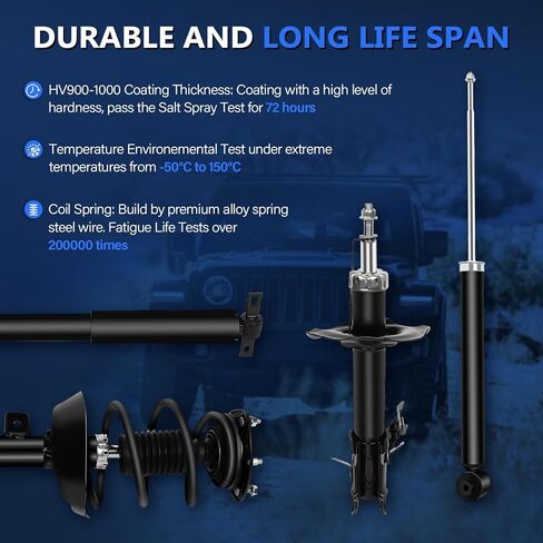Maxfavor Rear Strut Assembly Shocks fit for 2012 Dodge Caliber 2.4L, Quick Strut Complete Strut Suspensions Amortiguadores in Saudi Arabia