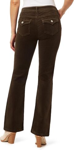 WallFlower Women's Feisty Curvy Low Rise Slim Flare Corduroy Juniors Pants in Kuwait